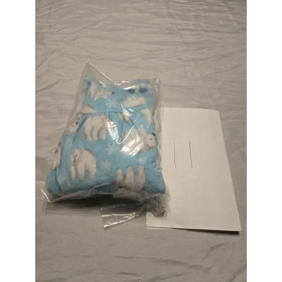 Carters‎ 18 Month Fleece Snap One Piece Polar Bears Blue Open Feet/Legs Baby - Picture 6 of 6